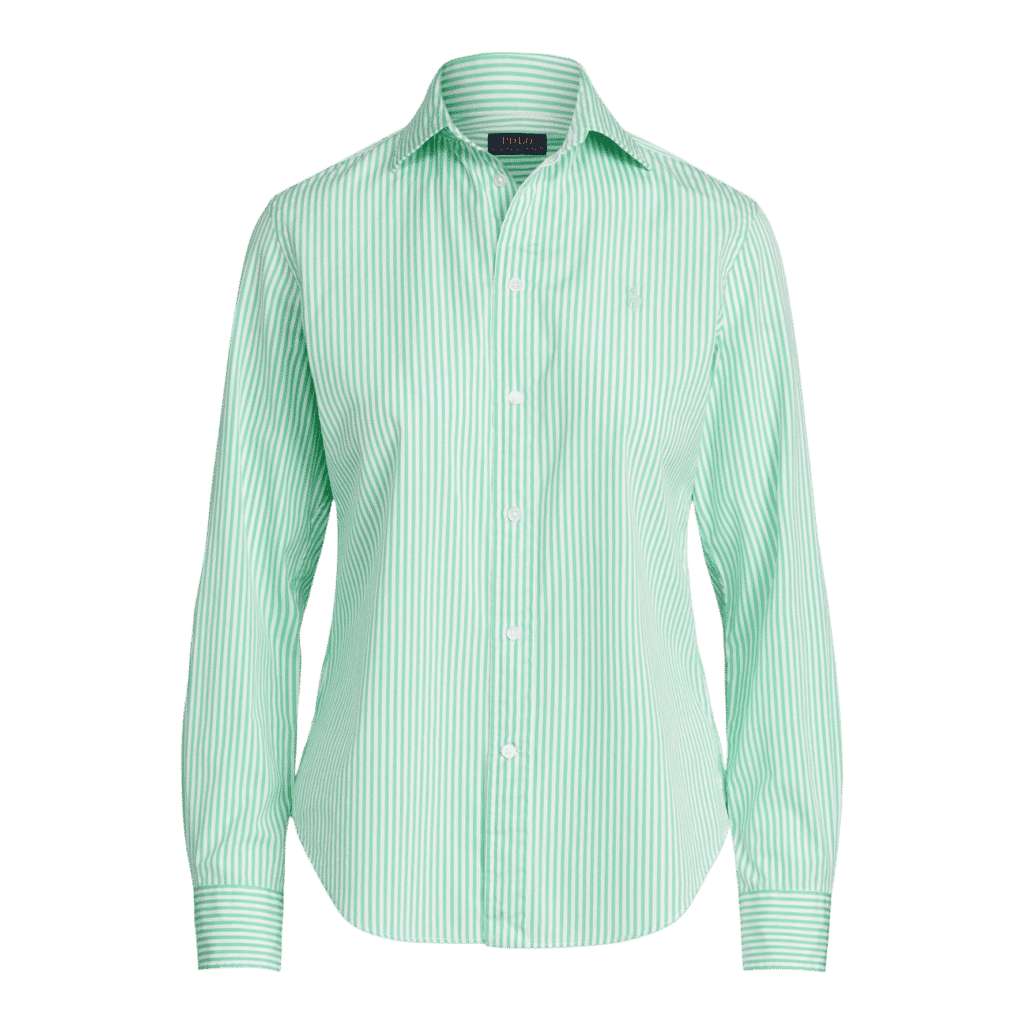 Polo Ralph Lauren Green Striped Shirt Classic Fit