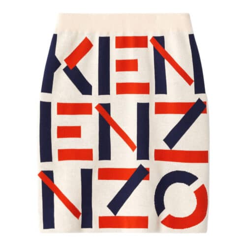 Kenzo Orange Monogram Skirt