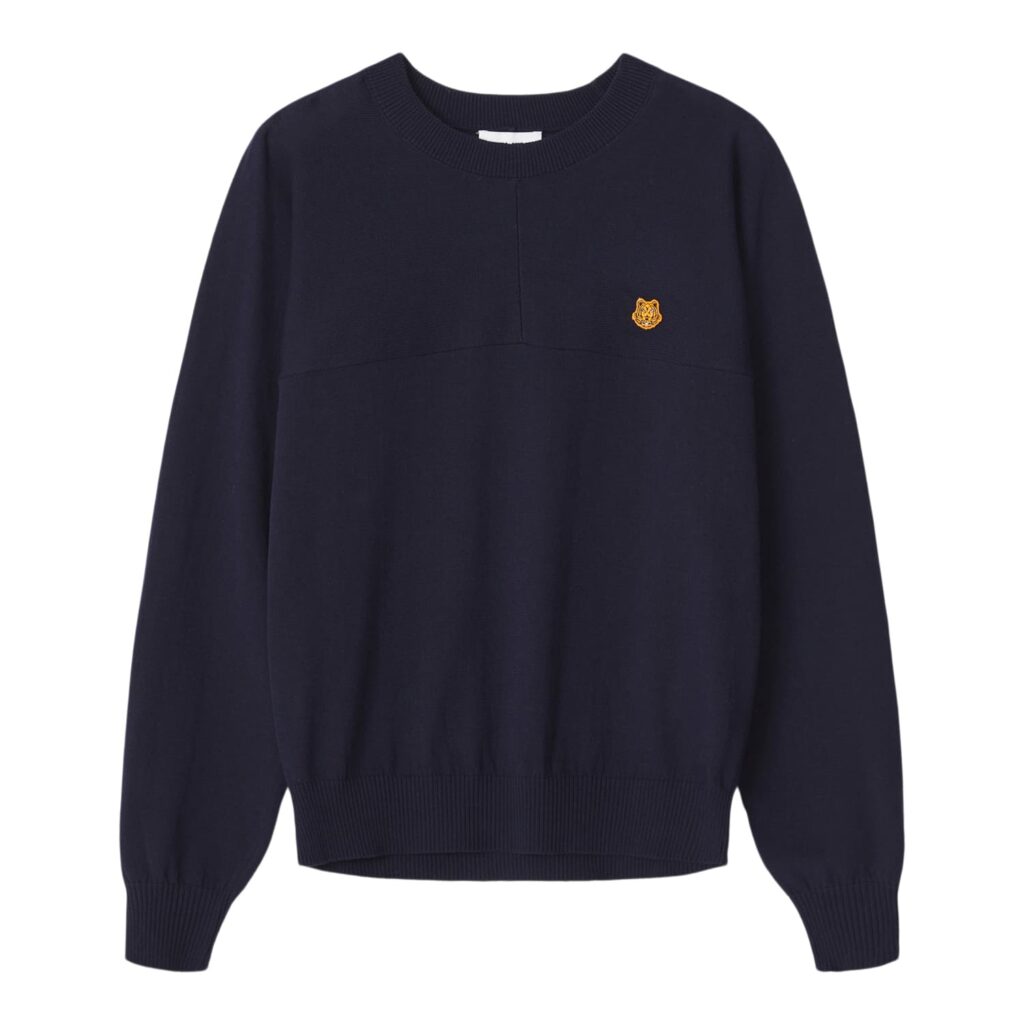 Kenzo Tiger Crest Blue Sweater