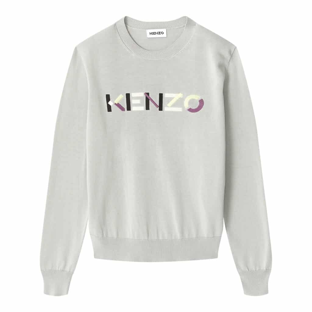 Kenzo Grå Logo Strik