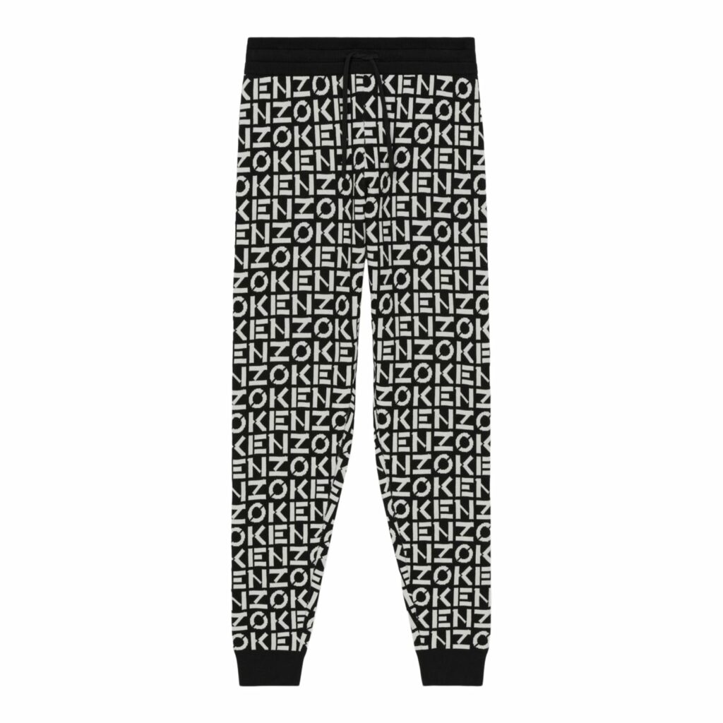 Kenzo Black Monogram Knitpants