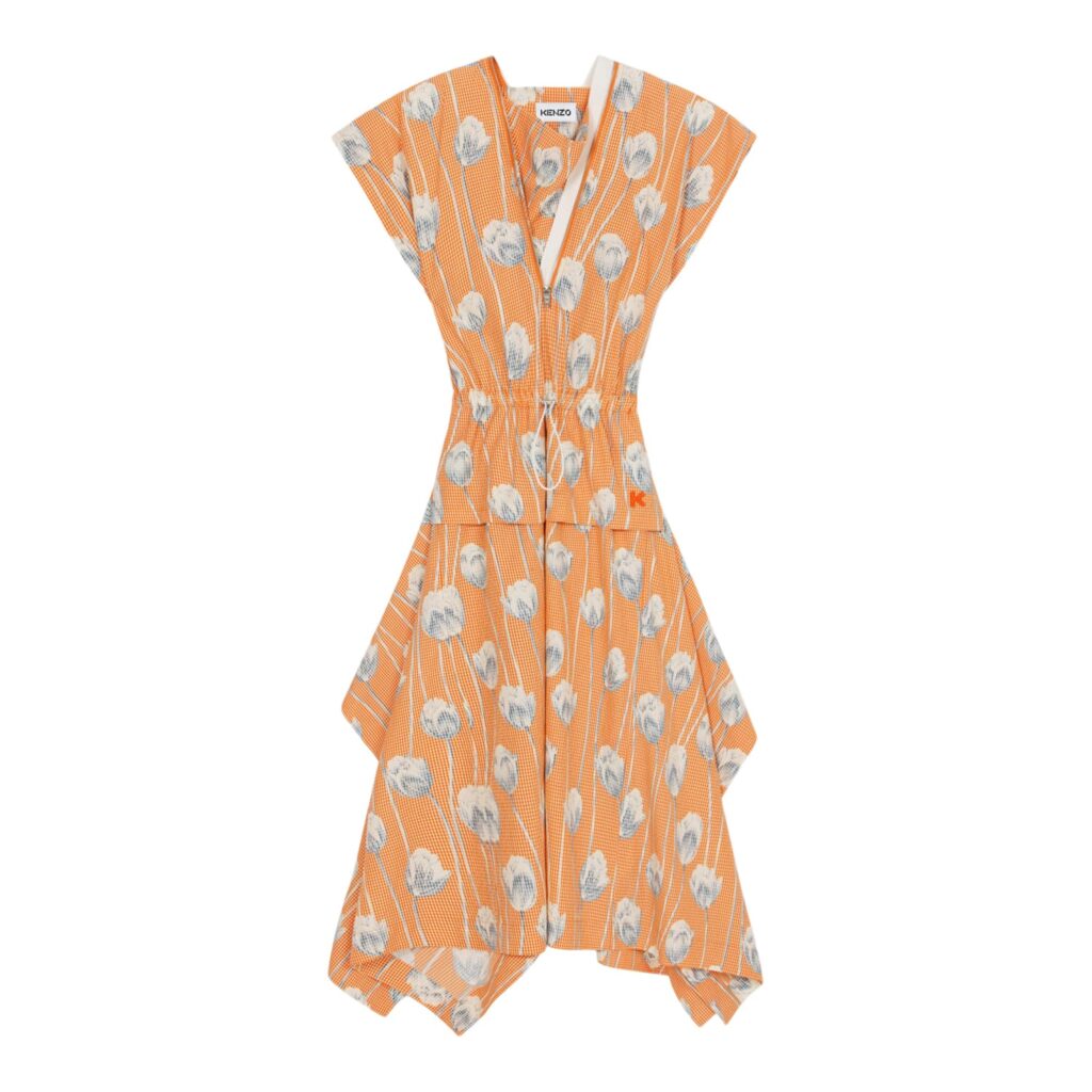 Kenzo Pastel Orange Tulip Dress