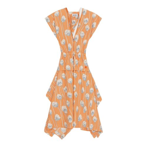 Kenzo Pastel Orange Tulip Dress