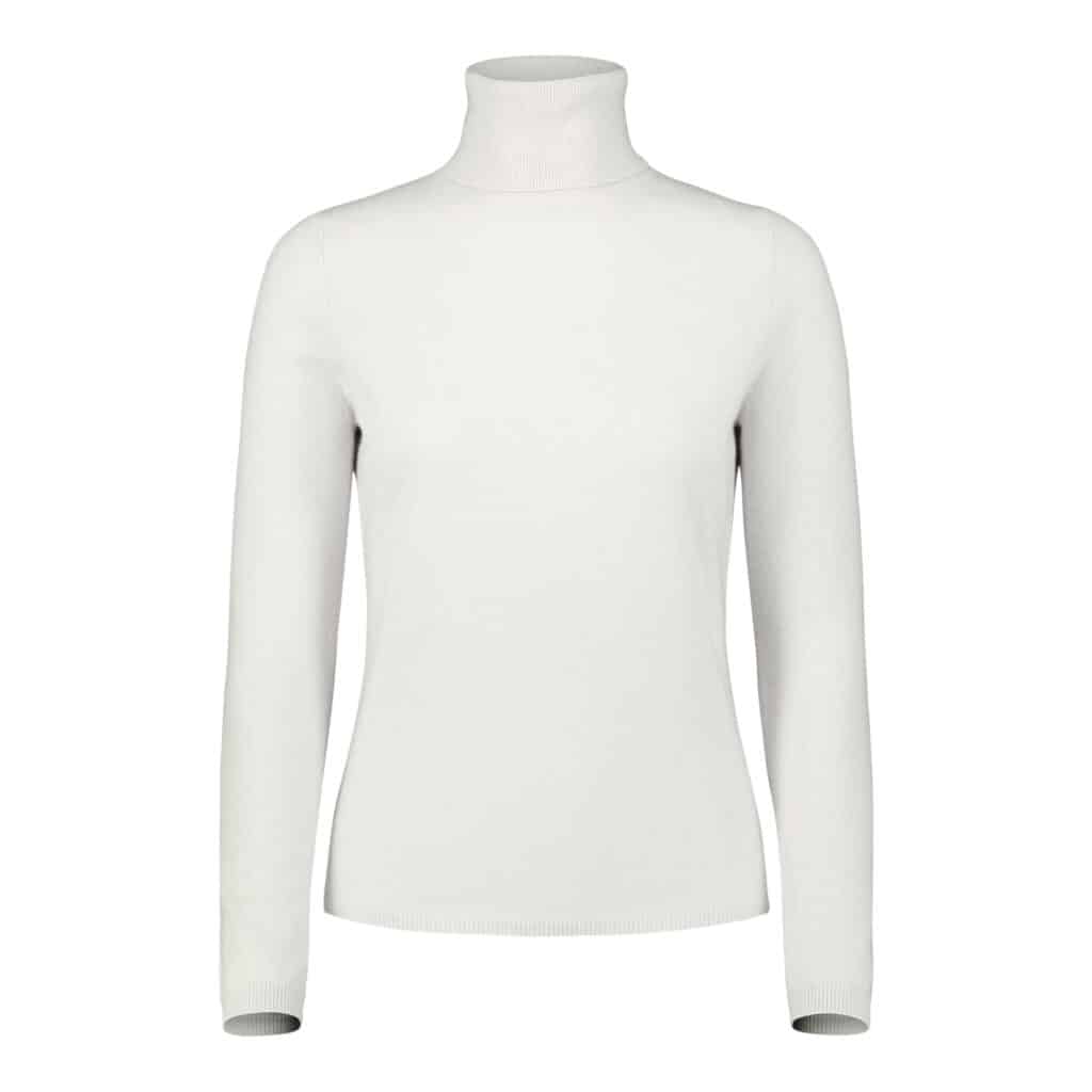 Allude Cashmere Trurtleneck White