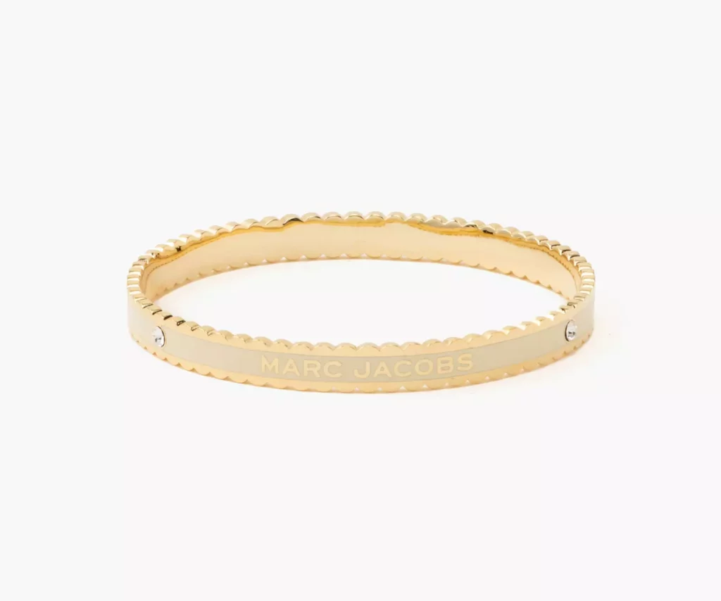 Marc Jacobs The Medallion Scalloped Bangle Cream/Gold