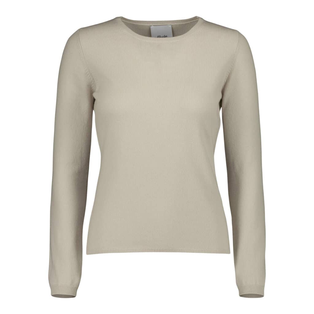 ALLUDE Cashmere Grey RD Sweater