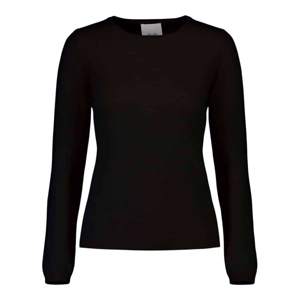 ALLUDE Cashmere Black RD sweater