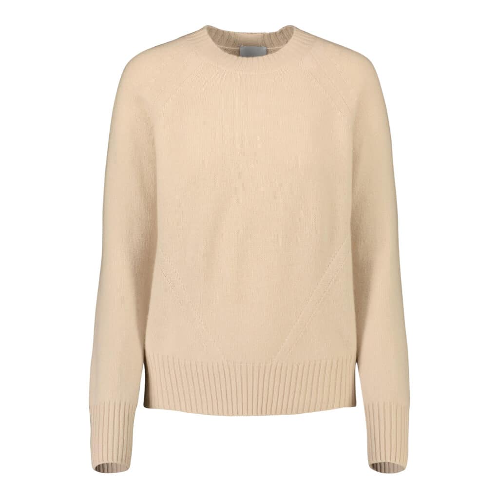 ALLUDE  Cashmere RD Sweater Camel