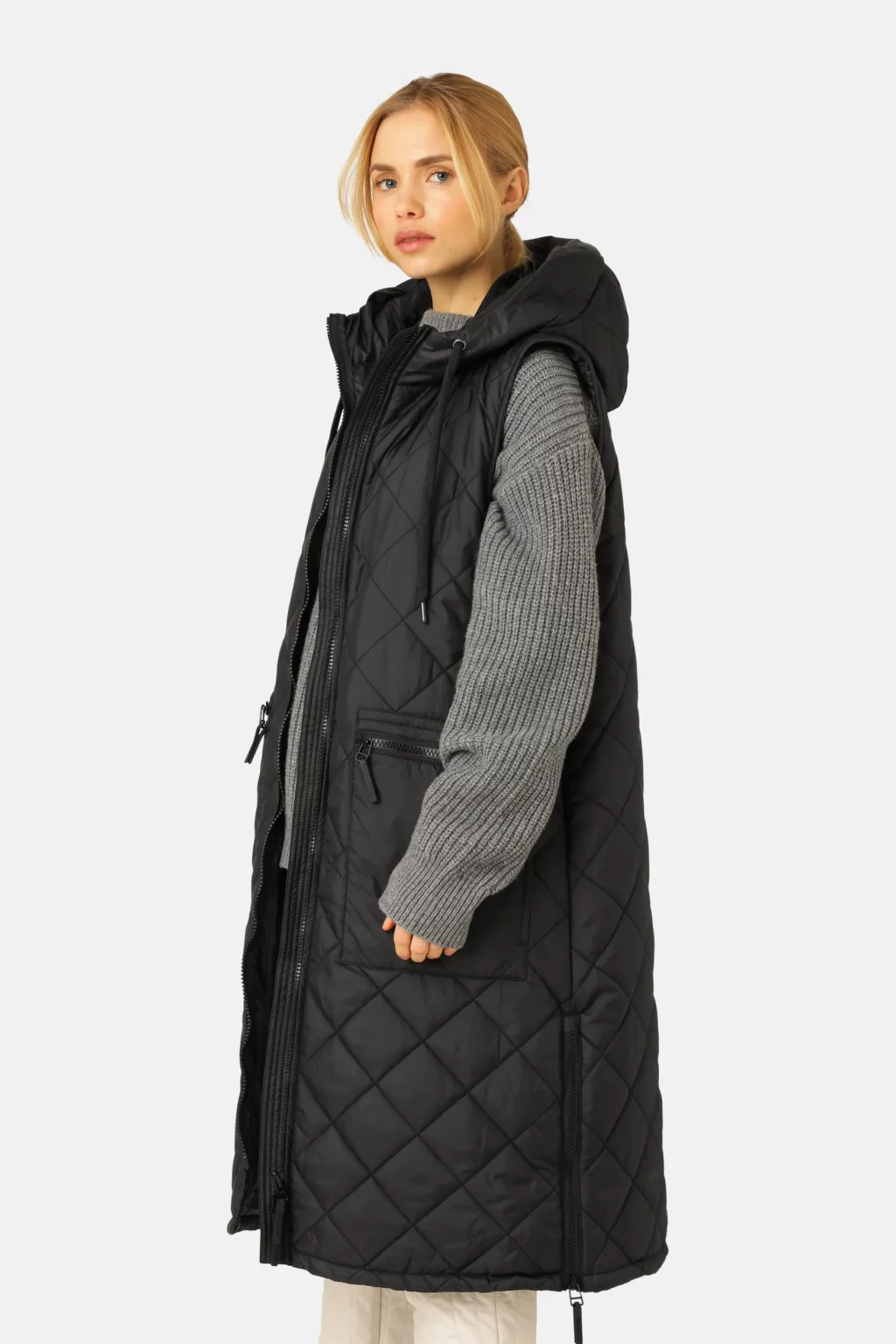 Ilse Jacobsen Quilted Long Vest - Image 2