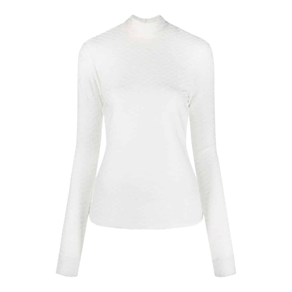 Karl Lagerfeld Cream Textur Top