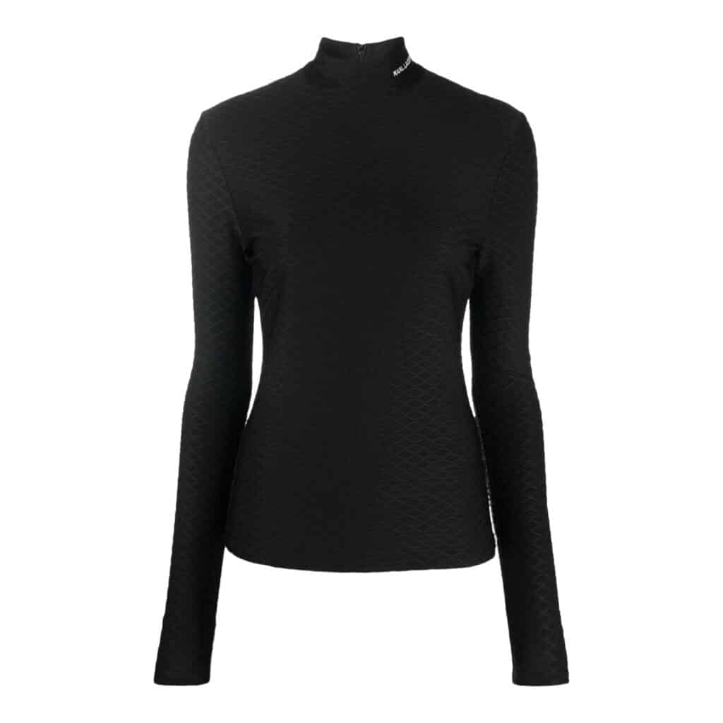 Karl Lagerfeld Sort Struktur Top