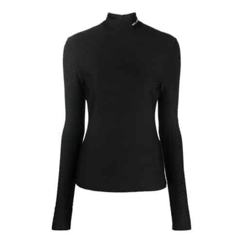 Karl Lagerfeld Sort Struktur Top
