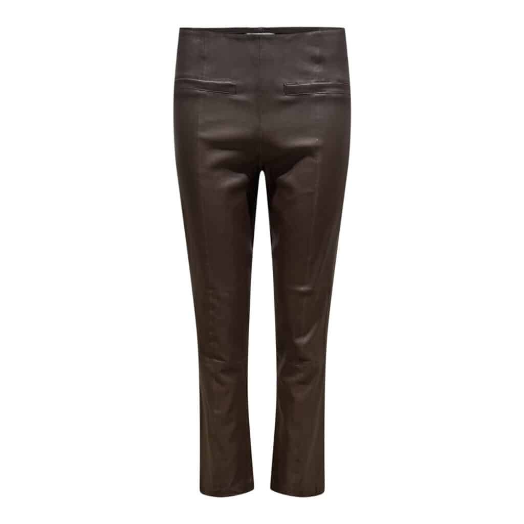 Fine Copenhagen Cropped Brun Skind Bukser
