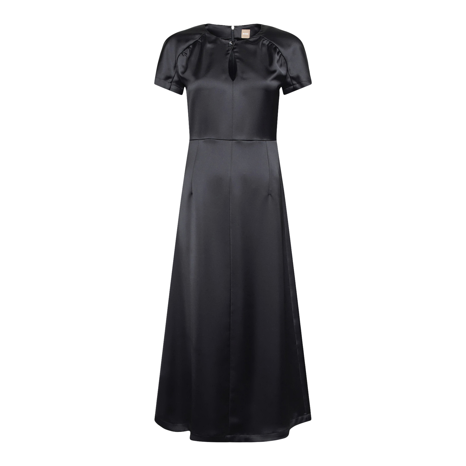 Boss Klassisk Sort Satin Kjole