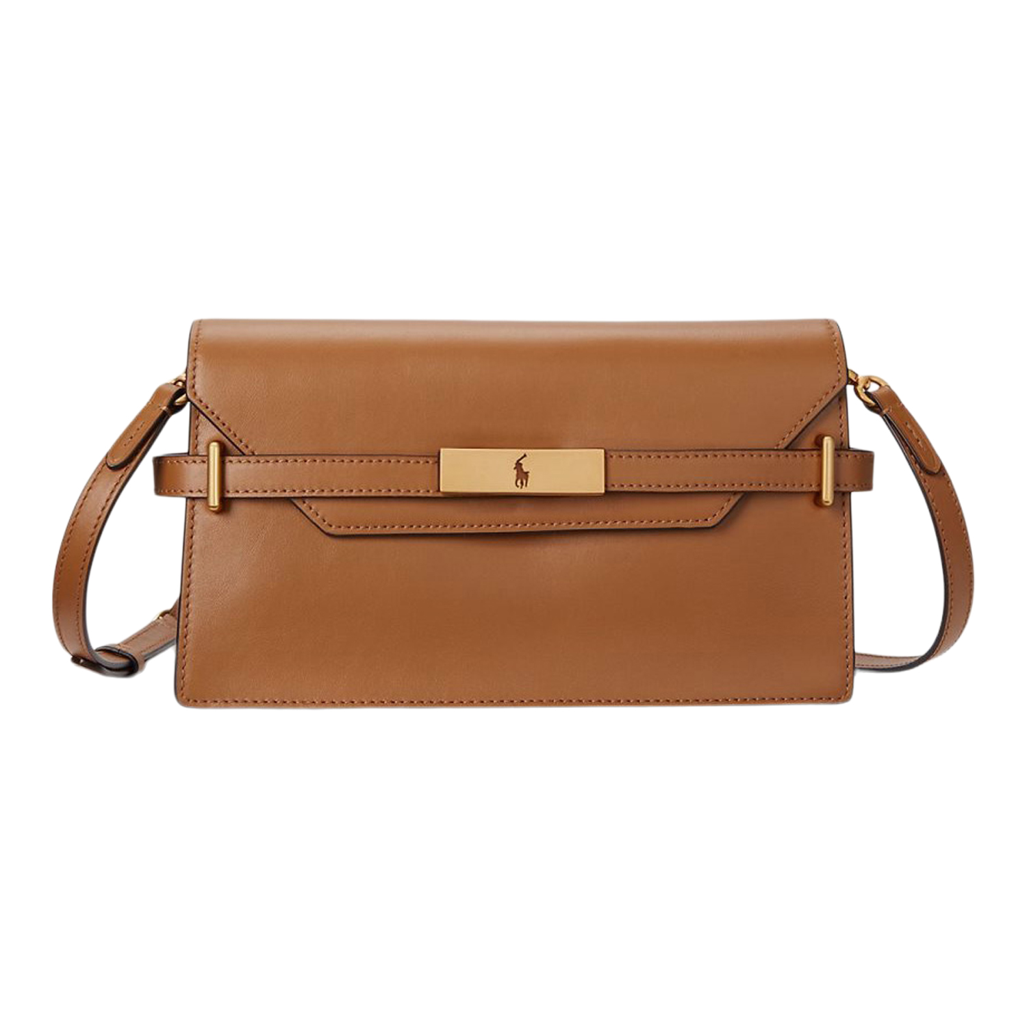 Halloween Mægtig Junior Polo Ralph Lauren ID Crossbody Taske Cognac - LAURA THOMSEN LUXURY