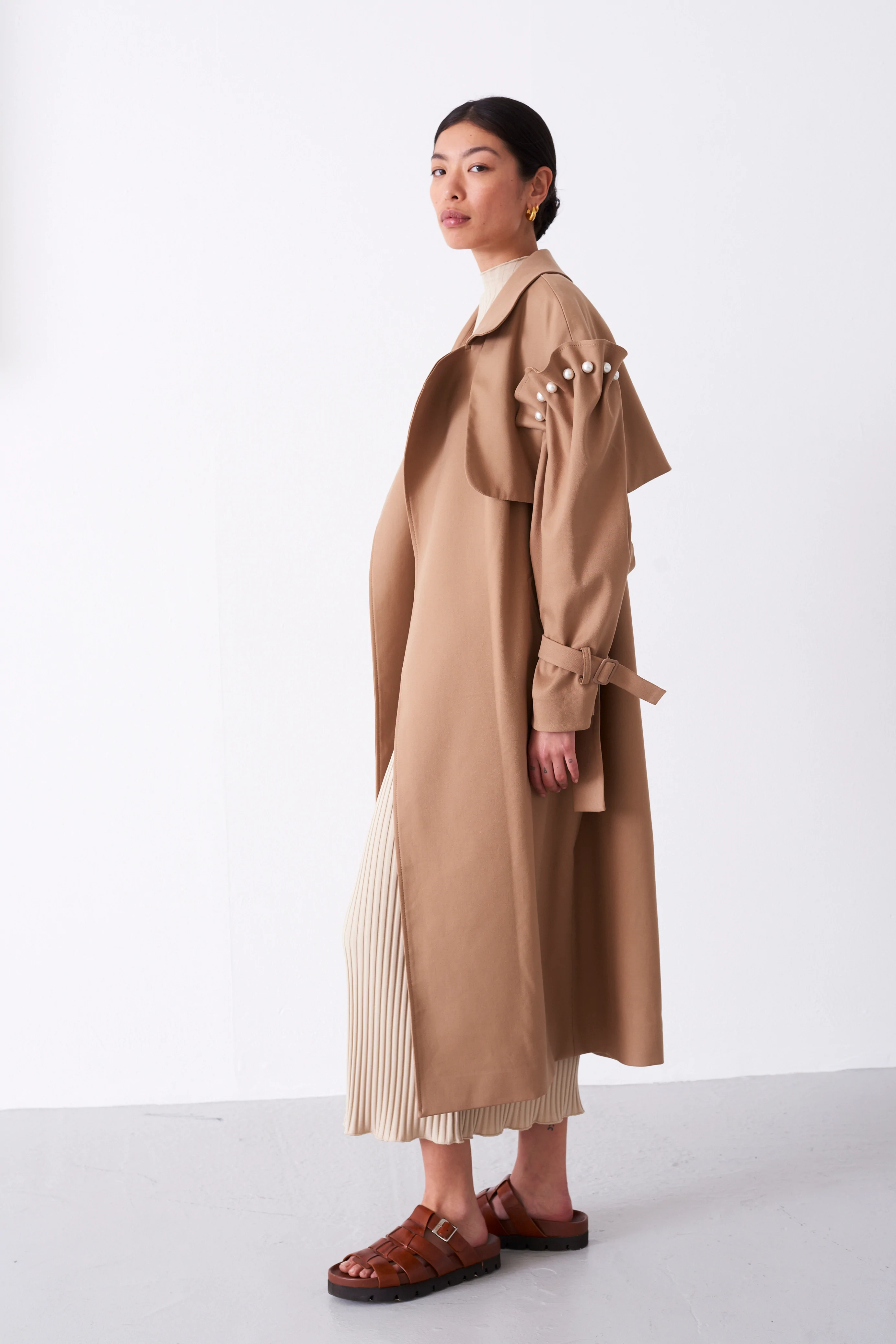 Mother Of Pearl Ember Trench Coat