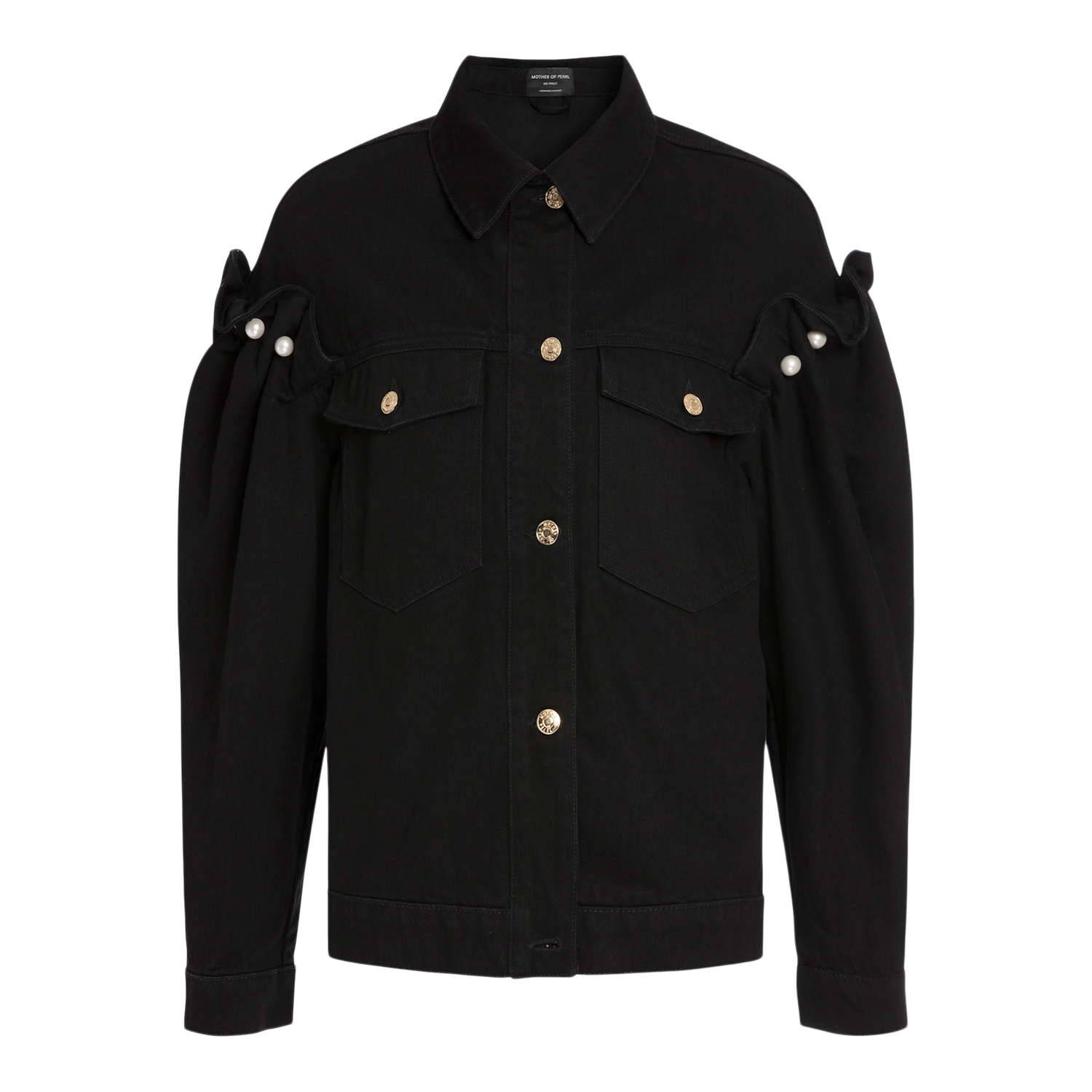 Mother Of Pearl Brennon Sort Denim Jakke