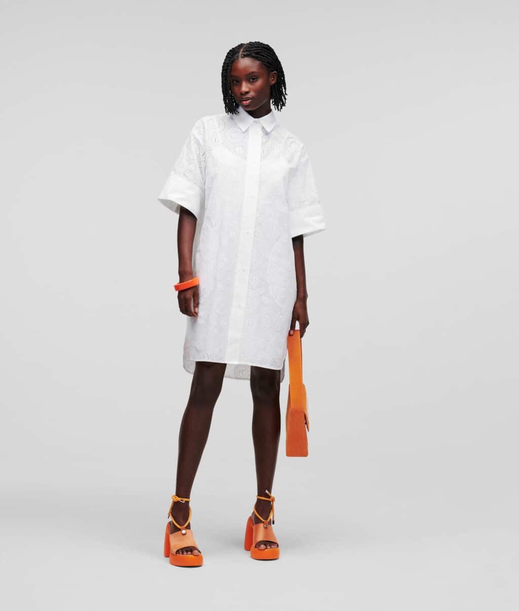Karl Lagerfeld BRODERIE ANGLAISE SHIRTDRESS - Image 3