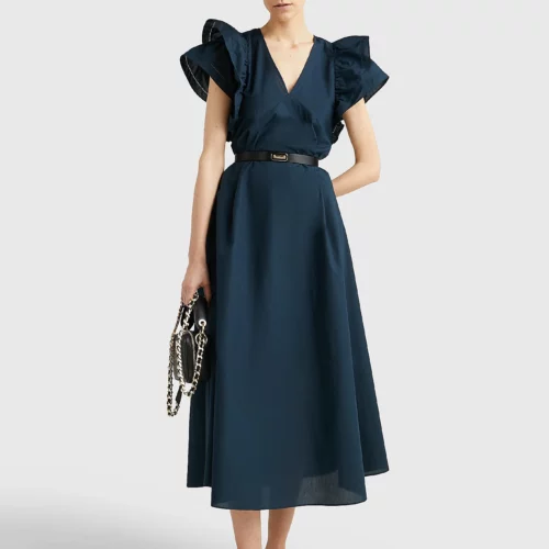 Tommy Hilfigger Sateen Frill Kjole
