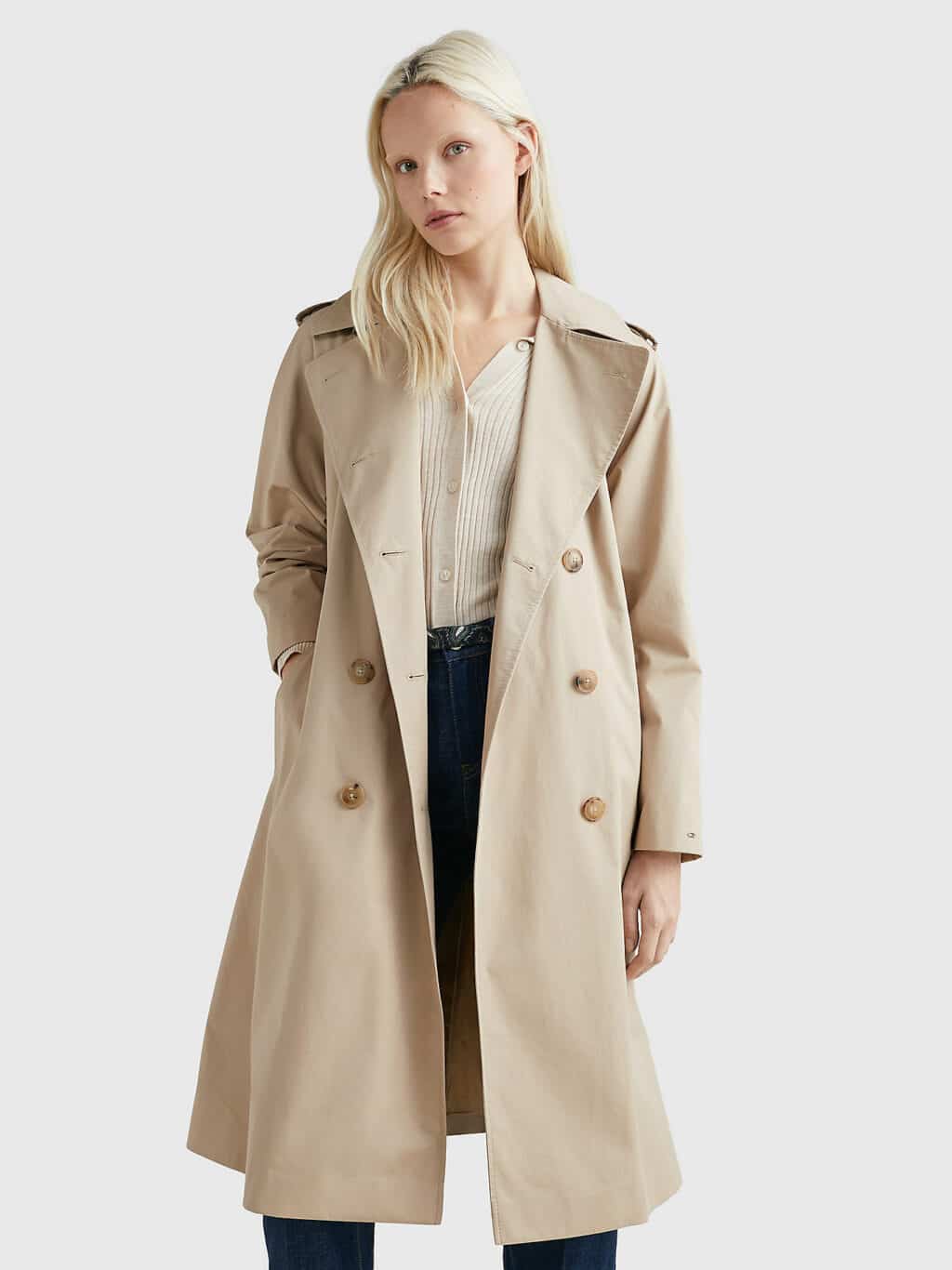 Tommy Hilfiger 1985 Cotton Blend Trench Coat - Image 5
