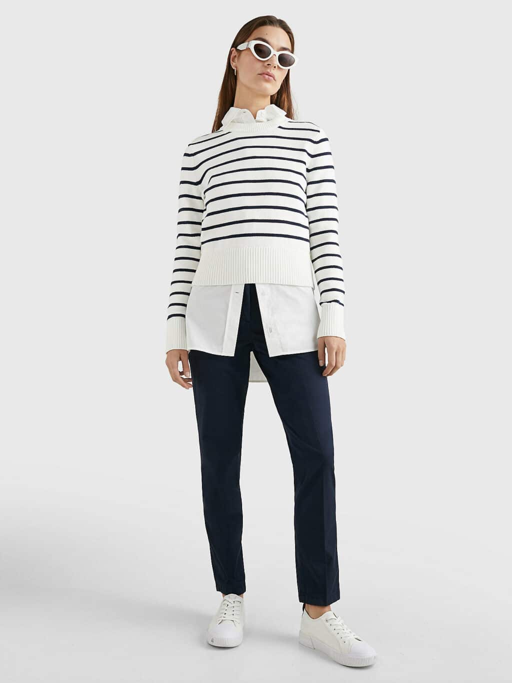 Tommy Hilfiger Cotton Ven Chinos Navy