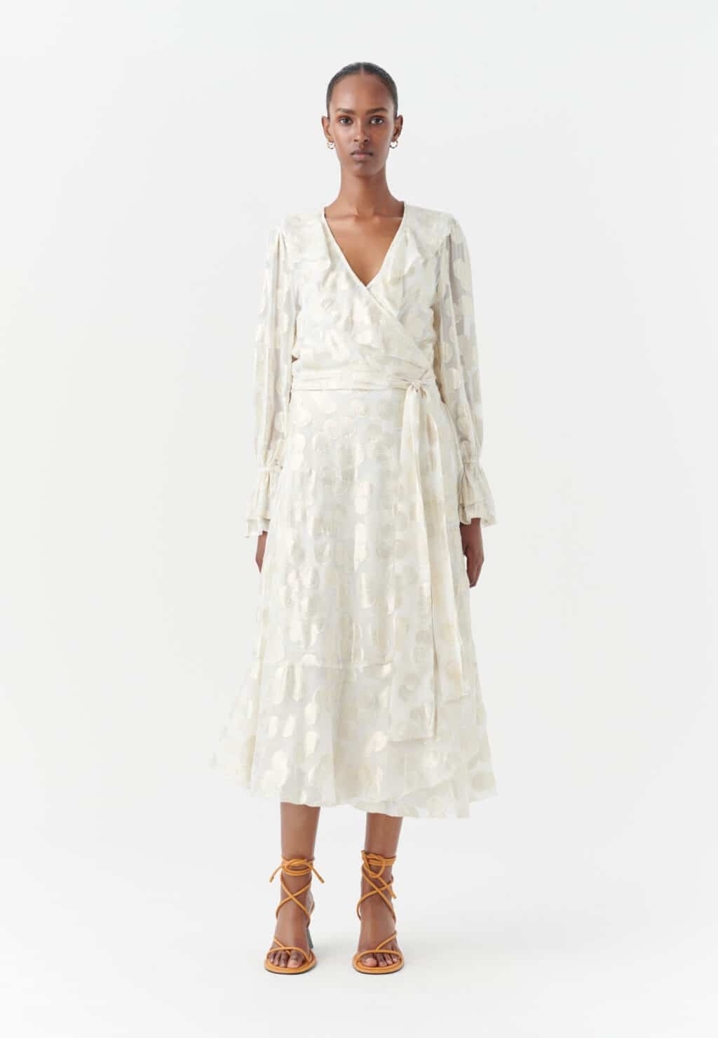 DEA KUDIBAL JOSEFINA Wrap Kjole Seashell Gold