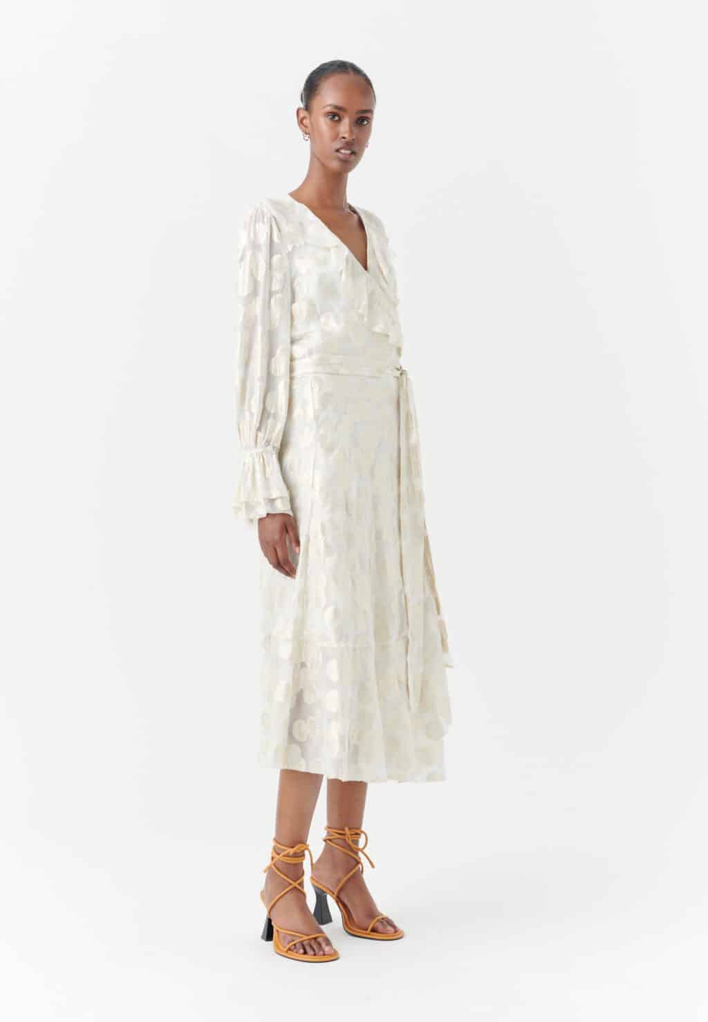 DEA KUDIBAL JOSEFINA Wrap Kjole Seashell Gold - Image 2