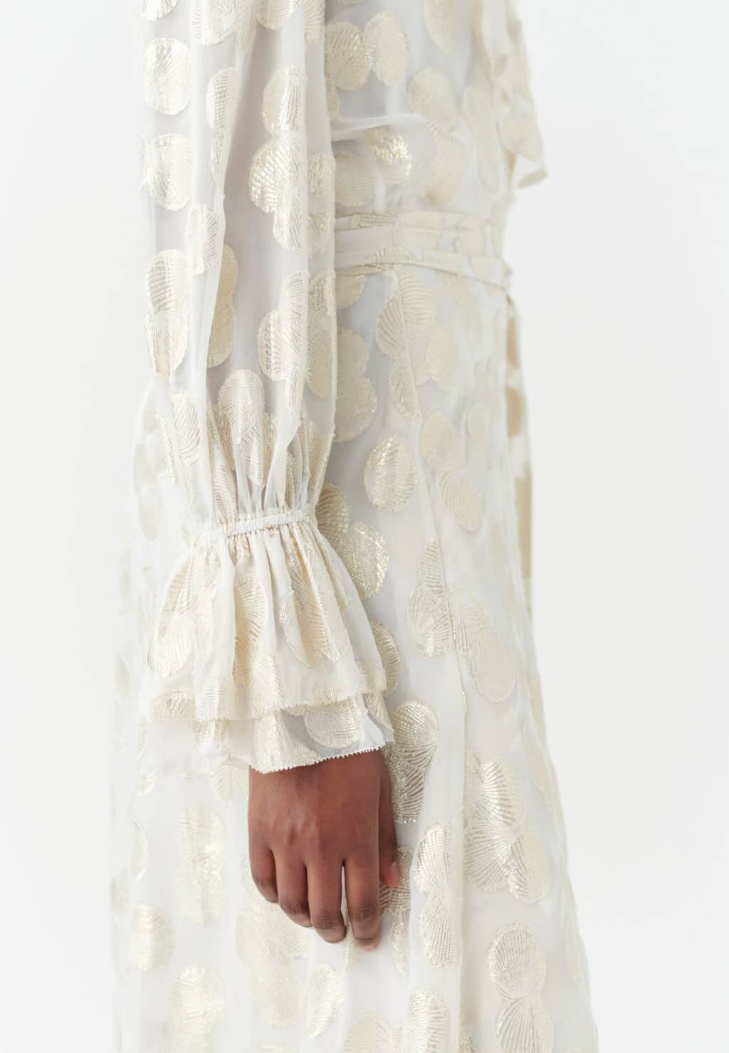 DEA KUDIBAL JOSEFINA Wrap Kjole Seashell Gold - Image 4