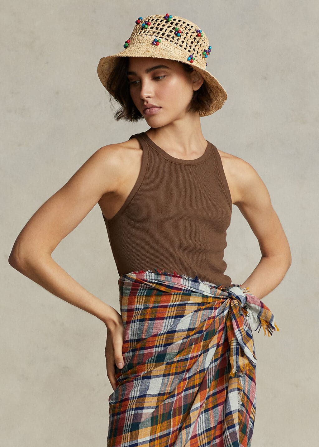 Polo Ralph Lauren Brun Rib Tank Top