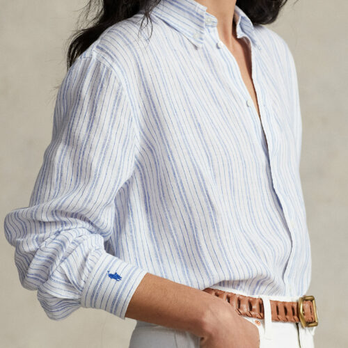 Polo Ralph Lauren Stribet Linen Skjorte