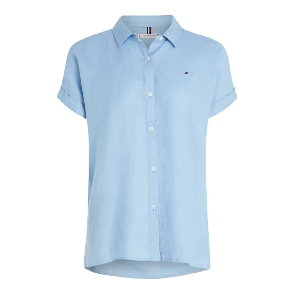 Tommy Hilfiger Linen Skjorte blå