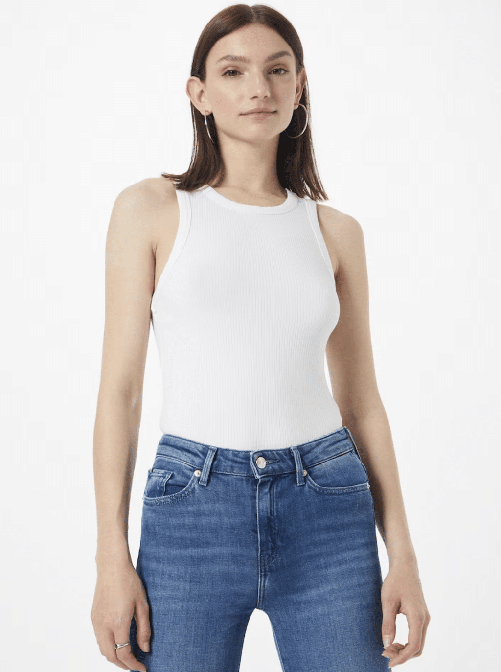 Tommy Hilfiger Hvid Rib Tank Top