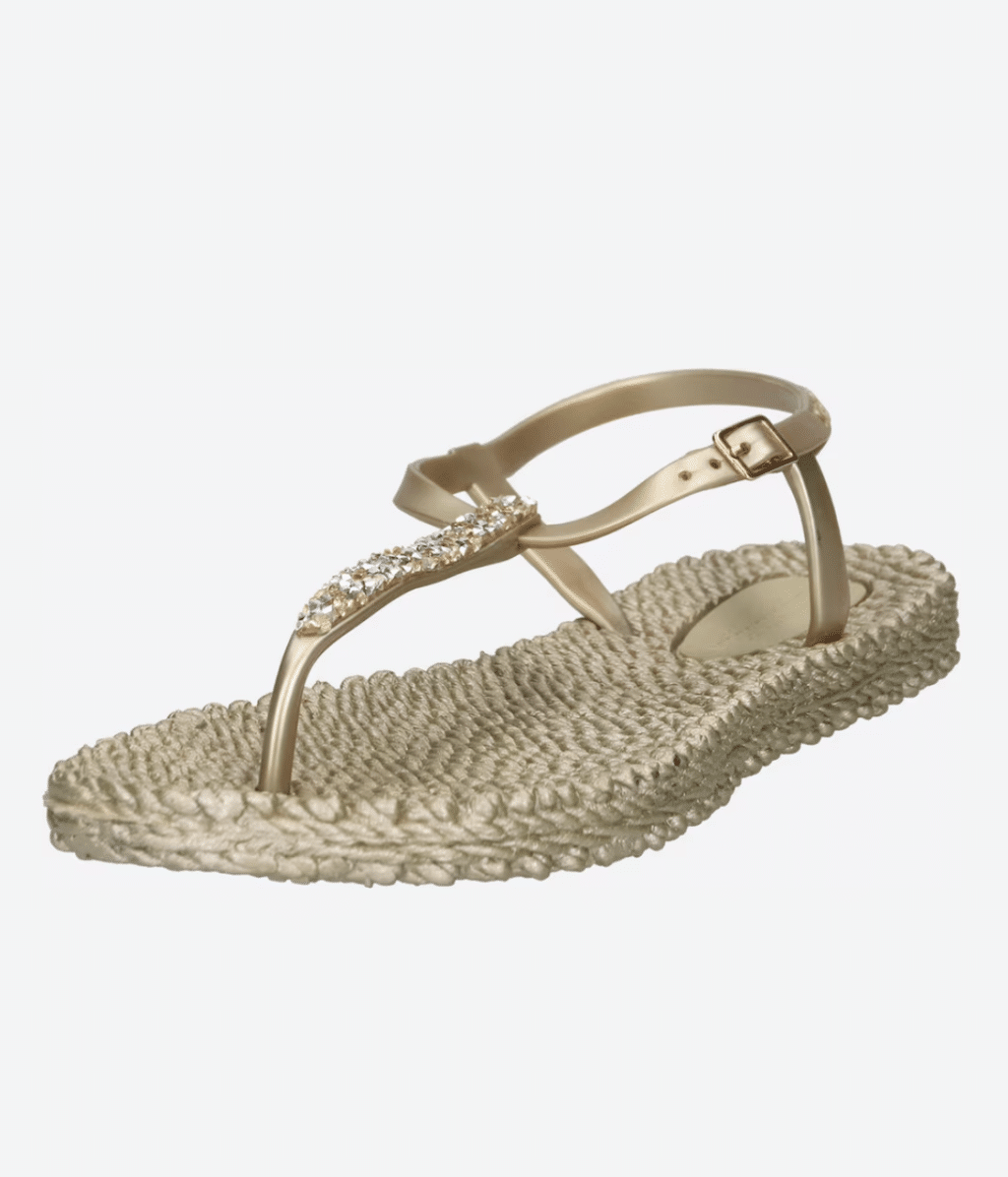 Ilse Jacobsen Glitter Sandaler Platin