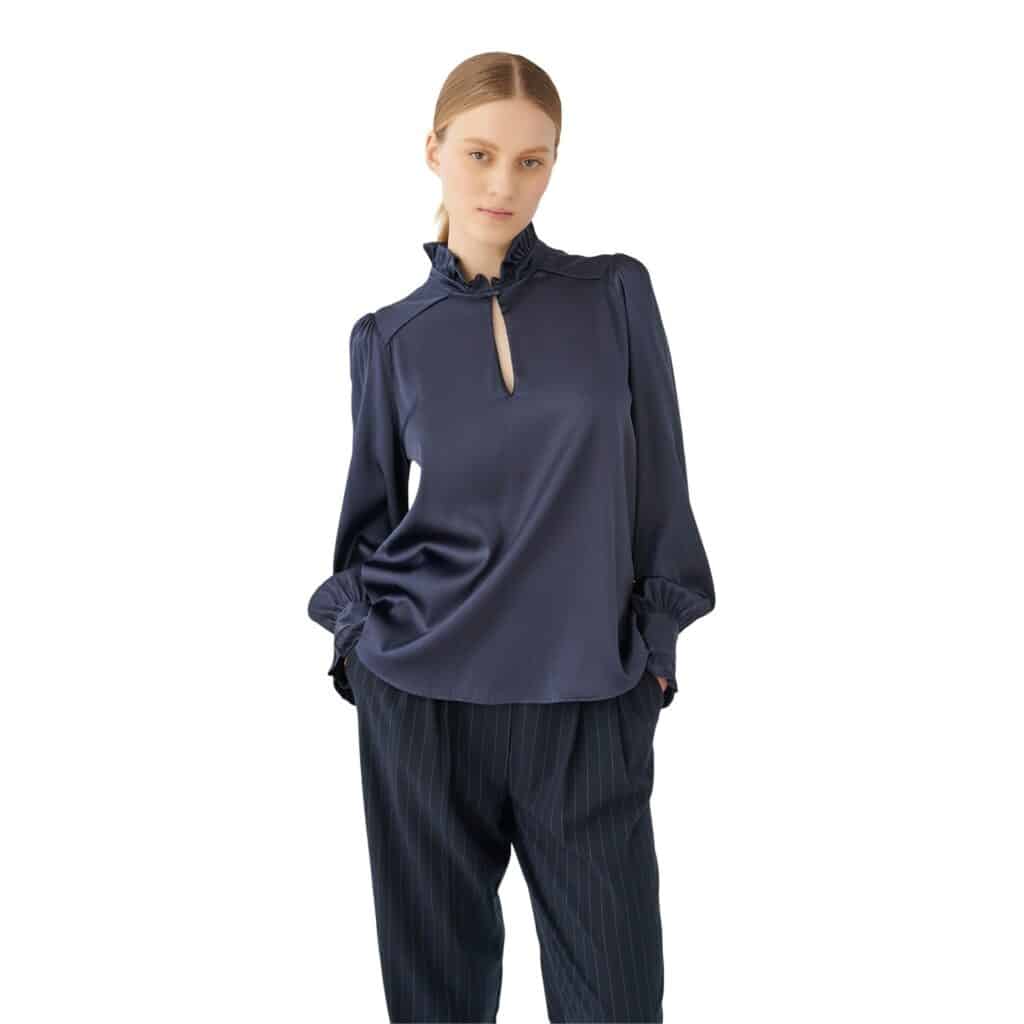 Dea Kudibal Optical Ruffle Bluse