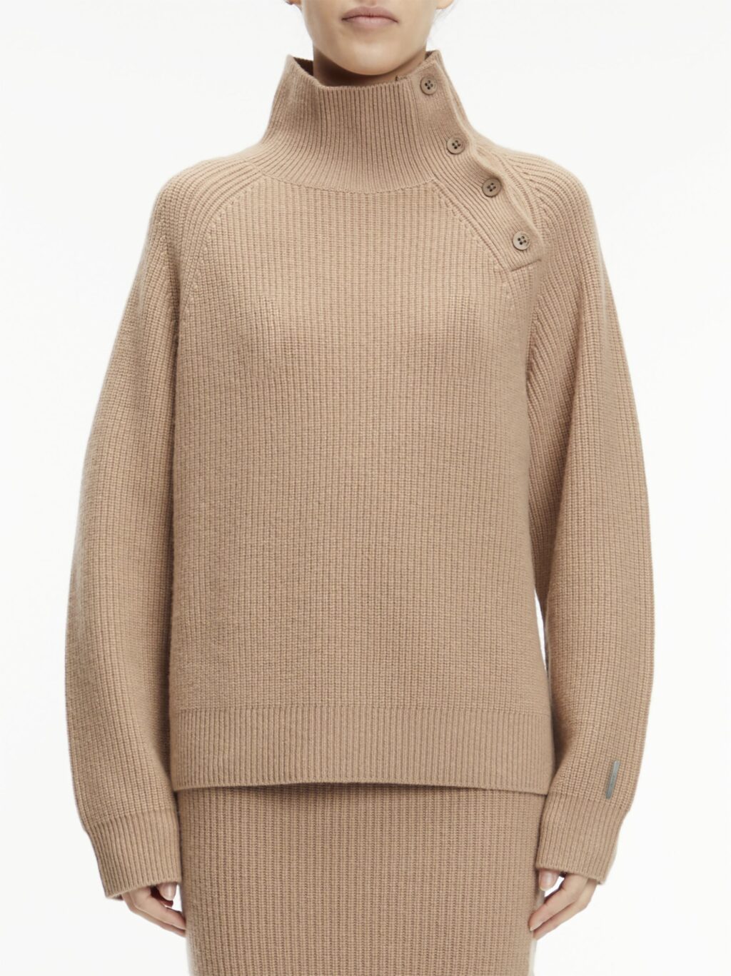 Calvin Klein Recycled Wool Button Strik