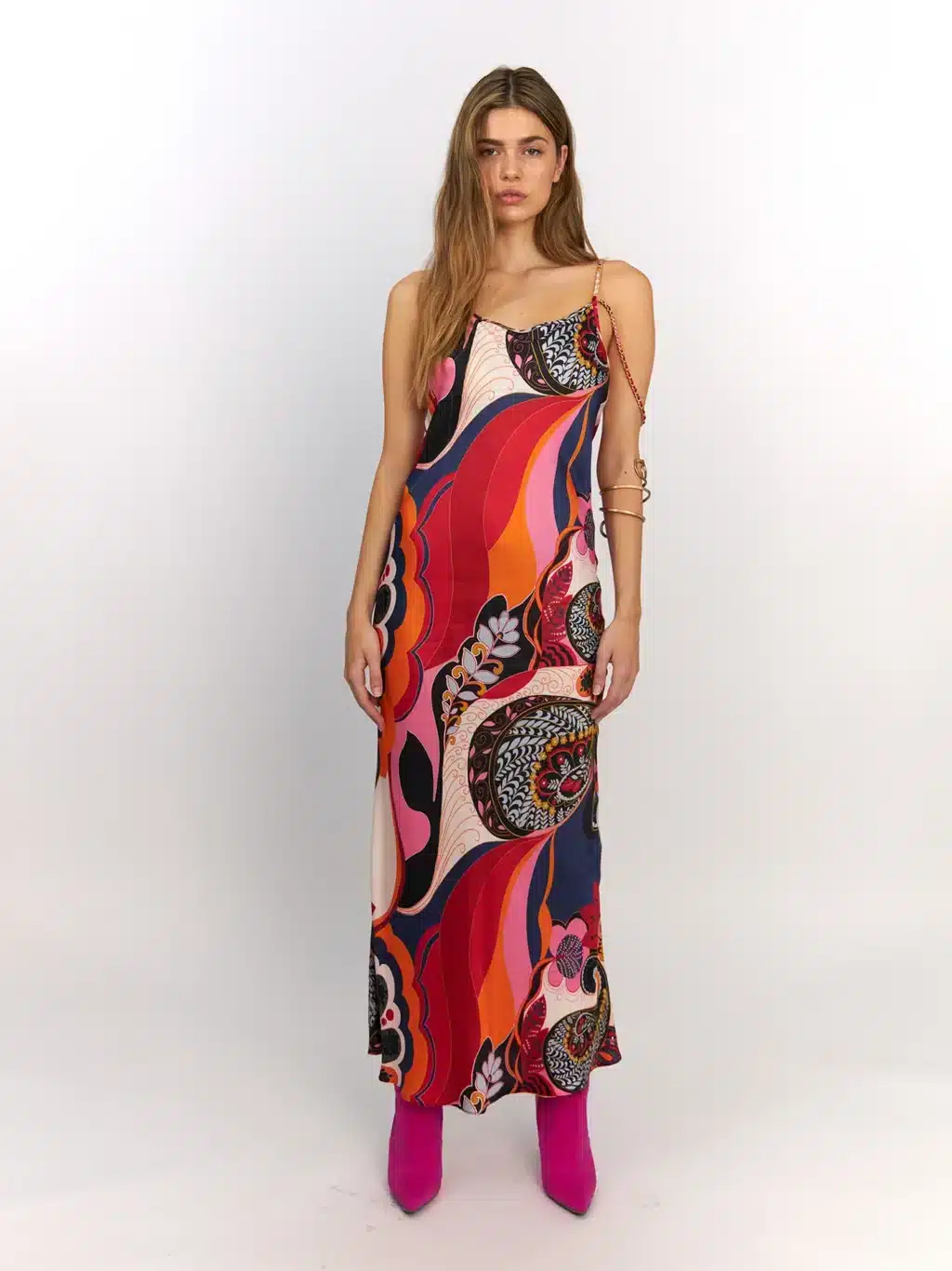 Sand Copenhagen Print Slip Kjole - Image 2