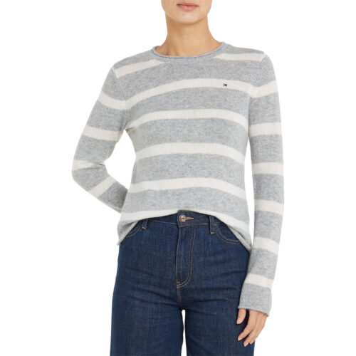 Tommy Hilfiger Soft Wool C-NK Sweater Stribet