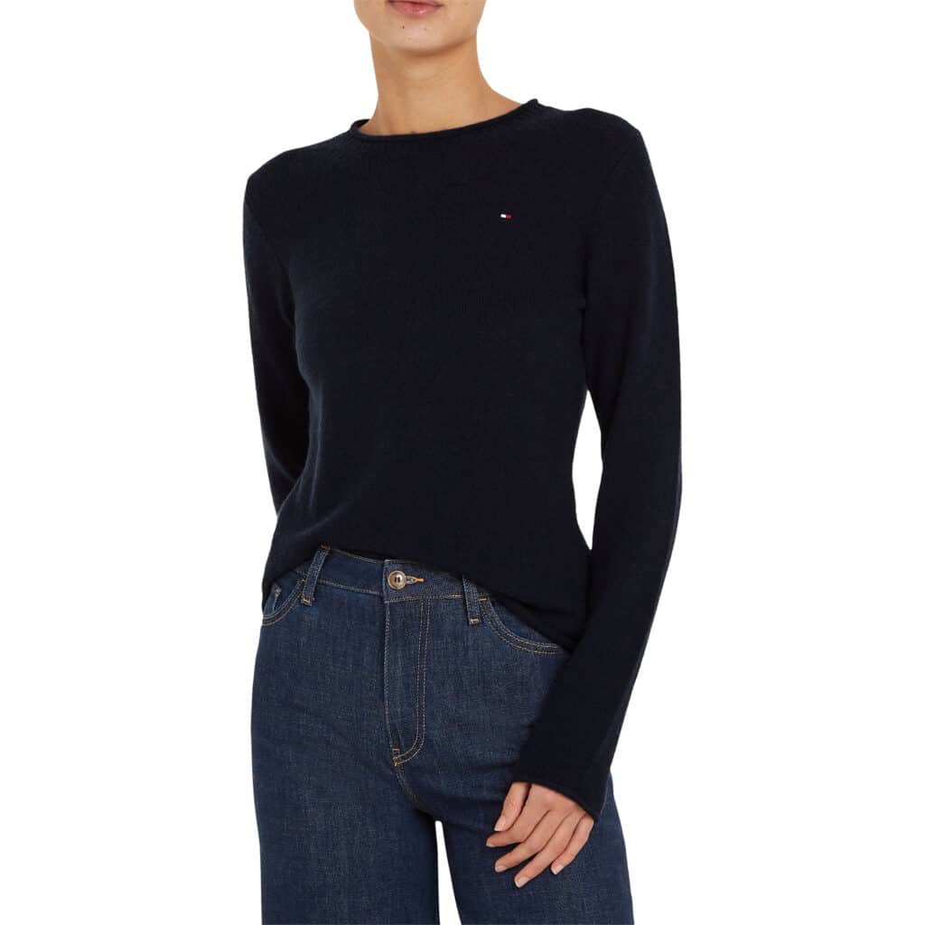 Tommy Hilfiger soft wool C-NK Strik Navy