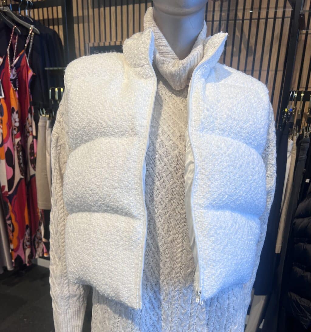 O'Tay Elinor Boucle Vest Off White