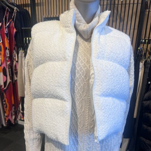 O'Tay Elinor Boucle Vest Off White